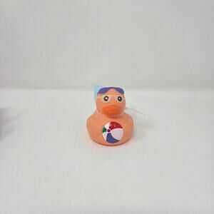 Orange Beach Ball Rubber Duck